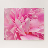 Elegantes Pink Peony Foto Puzzle (Horizontal)