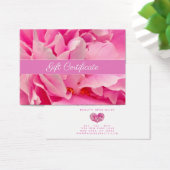 Elegantes Pink Peony Foto | Salon Gift Certificate (Schreibtisch)