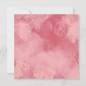 Elegantes Pink Poinsettias Blumenweihnachtsfest Pa Einladung (Rückseite)