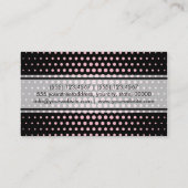 Elegantes Pink Polka Dot Pattern Visitenkarte (Rückseite)