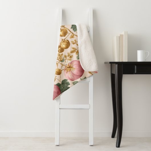 Elegantes Pink Pumpkins Autumn Design Sherpadecke (Beispiel)