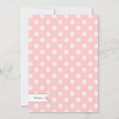 Elegantes Pink Punkt Kinderdusche Tea Party Einladung (Rückseite)