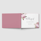 Elegantes Pink & Rose Gold Wedding Gästebuch (Voll)