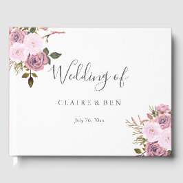 Elegantes Pink & Rose Gold Wedding Gästebuch
