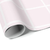 Elegantes Pink Square Wrapping Paper Geschenkpapier (Rolleneckpunkt)