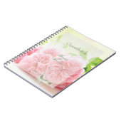 Elegantes Pink Summer Rose Wedding Gästebuch Notizblock (Linke Seite)
