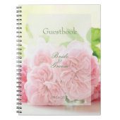 Elegantes Pink Summer Rose Wedding Gästebuch Notizblock (Vorderseite)