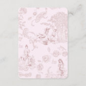 Elegantes Pink Toile Jouy Baby Shower Book Request Begleitkarte (Rückseite)