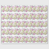 Elegantes Pink- und Cream Peony Wrapping Paper Geschenkpapier (Flach)
