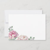 Elegantes Pink und Gold Aquarellfarben BläserBaby Dankeskarte (Rückseite)