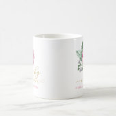 Elegantes Pink und Gold Floral Baby in Blütendusch Kaffeetasse (Mittel)