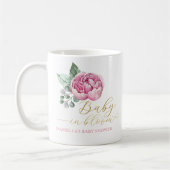 Elegantes Pink und Gold Floral Baby in Blütendusch Kaffeetasse (Links)
