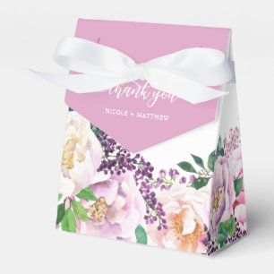 Elegantes Pink und Lila Pastel Floral Gevor Box Geschenkschachtel