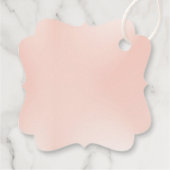 Elegantes Pink Wild Floral Brautparty Geschenkanhänger (Rückseite)