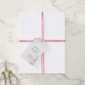 Elegantes Pink Wild Floral Brautparty Geschenkanhänger (Mit Garn)