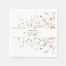 Elegantes Pink Wild Floral Brautparty