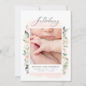 elegantes pinkfarbenes Girl-Foto Ankündigung (Vorderseite)