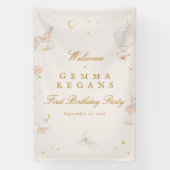 Elegantes pinkfarbenes Märchengebäck Banner (Vertikal)