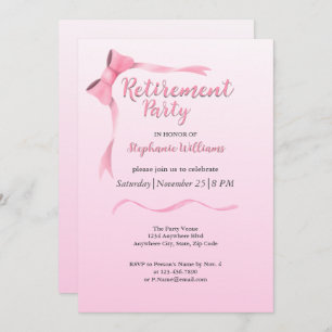 elegantes pinkfarbenes Party Einladung