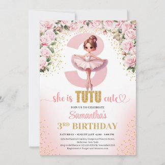 Elegantes pinkfarbenes Tutu Kleid Gold Mädchen 3. Einladung