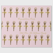 Elegantes Pirouette Ballet Dancer Ballerina Patter Geschenkpapier (Flach)