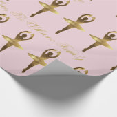Elegantes Pirouette Ballet Dancer Ballerina Patter Geschenkpapier (Ecke)