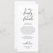 Elegantes Place Setting Dinner Party Danke Karte (Vorne/Hinten)