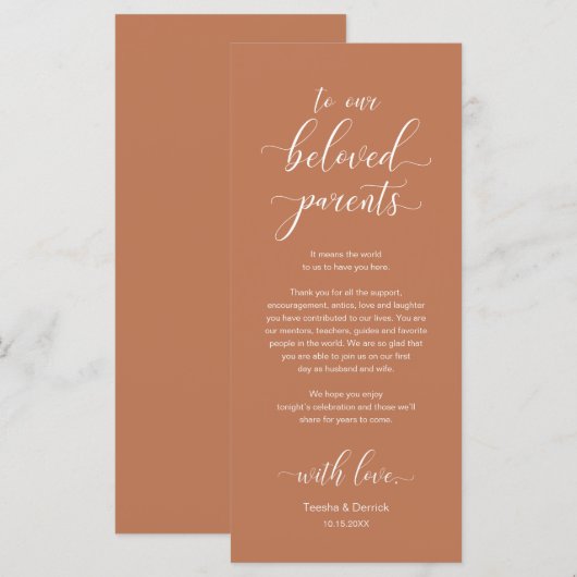 Elegantes Place Setting Dinner Party Danke Karte (Vorne/Hinten)