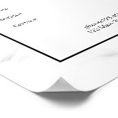 Elegantes Plakat aus weißem Marmor (Ecke)