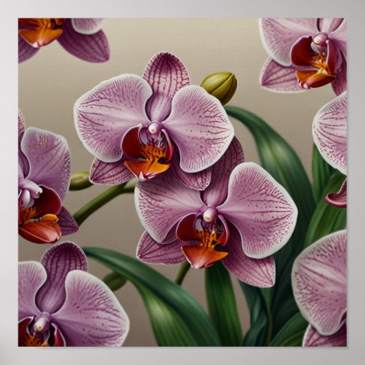 Elegantes Plakat der Blumen (Vorne)