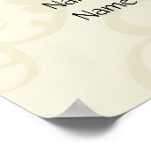 Elegantes Plakat für Sitzplakate (Ecke)