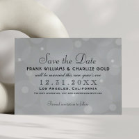Elegantes Platingrau Bubble Stars Hochzeit