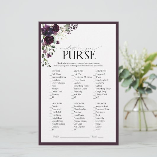 Elegantes Plum Lila Brautparty (Stehend Vorderseite)