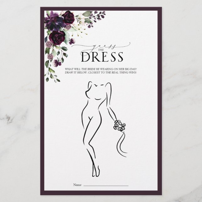 Elegantes Plum Lila Brautparty (Vorderseite)