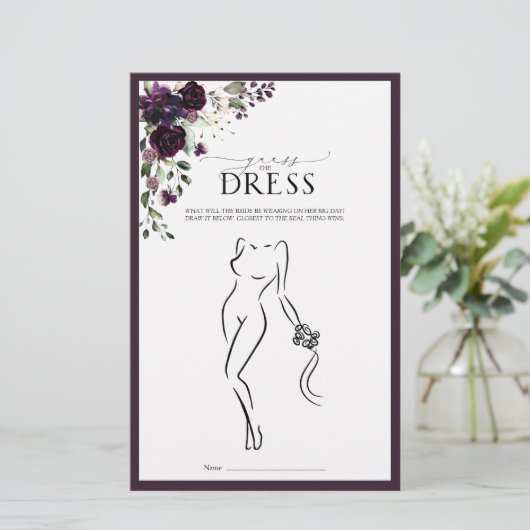 Elegantes Plum Lila Brautparty (Stehend Vorderseite)