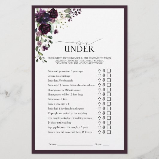 Elegantes Plum Lila Brautparty (Vorderseite)