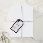 Elegantes Plum Lila Brautparty Geschenkanhänger (Mit Garn)