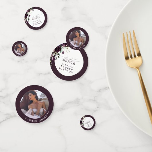 Elegantes Plum Lila Brautparty Konfetti (Gruppe)