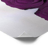 Elegantes Plum Lila Rose 4 Tabelle Sitzdiagramm Poster (Ecke)