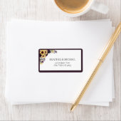 Elegantes Plum Lila Sunflower Rücksendesiegel Adressaufkleber (Insitu)