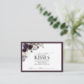 Elegantes Plum Lila Watercolor Brautparty Game Begleitkarte (Stehend Vorderseite)