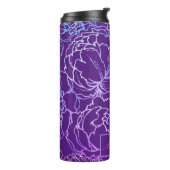 Elegantes Plum Modernes Monogramm Thermosbecher (Nach links gedreht)