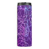 Elegantes Plum Modernes Monogramm Thermosbecher (Rückseite)