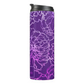 Elegantes Plum Modernes Monogramm Thermosbecher (Nach rechts gedreht)