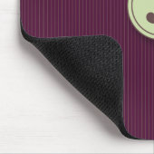 Elegantes Plum Personalisiertes Mit Monogramm Mous Mousepad (Ecke)