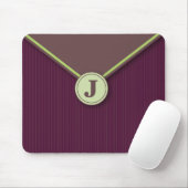 Elegantes Plum Personalisiertes Mit Monogramm Mous Mousepad (Mit Mouse)