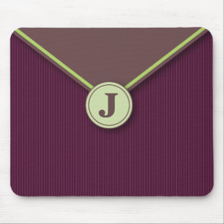 Elegantes Plum Personalisiertes Mit Monogramm Mous Mousepad
