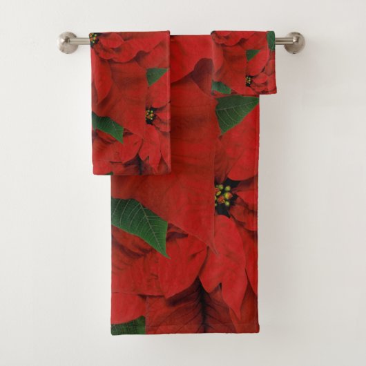 Elegantes Poinsettia Badetuch Set (Insitu)