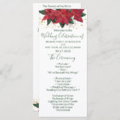 Elegantes Poinsettia Grünes Weihnachtsprogramm Programm (Vorne/Hinten)