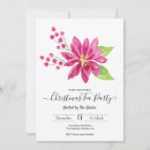 Elegantes Poinsettia Party Einladung (Vorderseite)